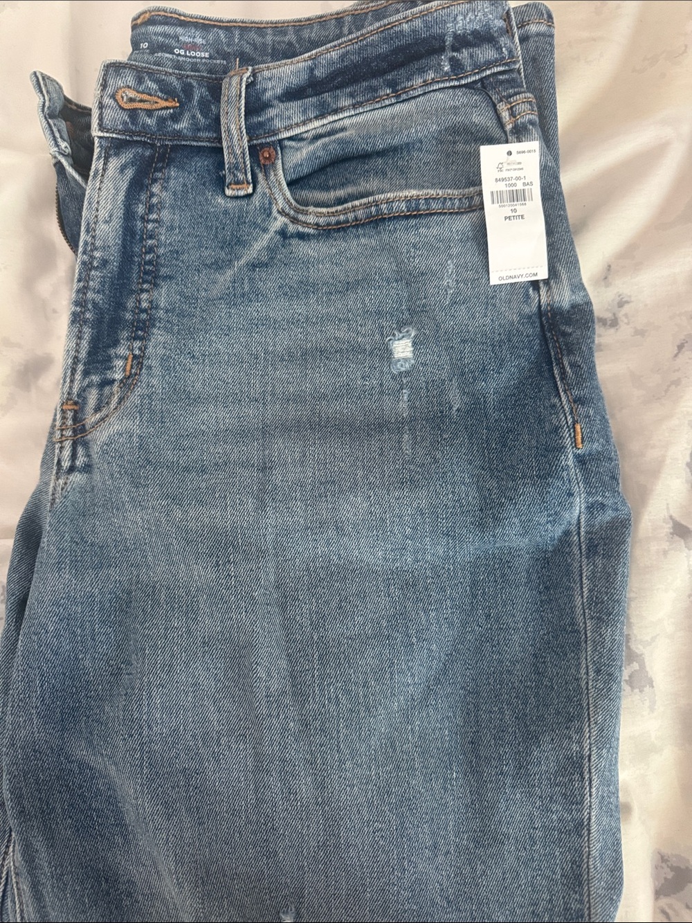 Old Navy Blue High-Rise OG Loose Denim Jeans